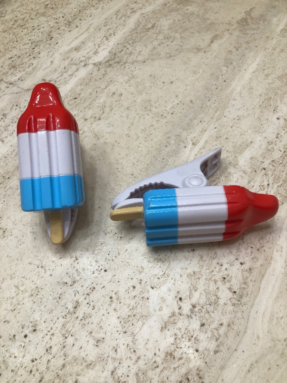 Patriotic Popsicle Beach Towel Clips - Qty 2 pieces